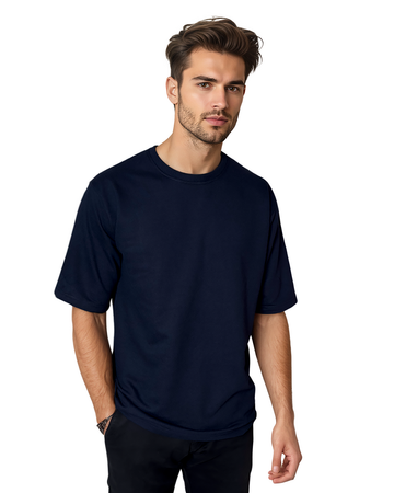 Mens Oversized Navy Blue T-Shirt