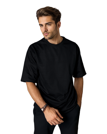 Mens Oversized Black T-Shirt