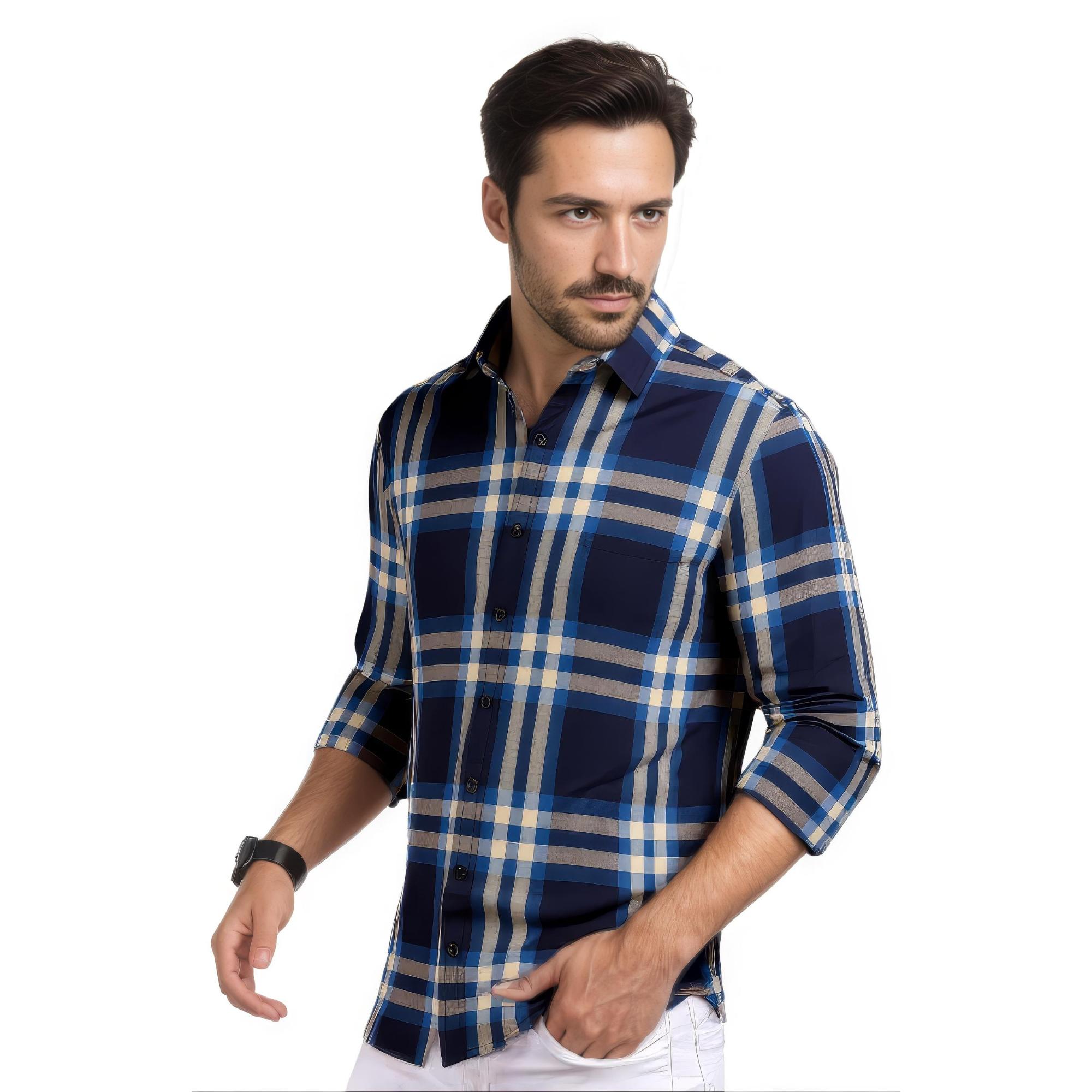 Mens Cotton Check Shirts