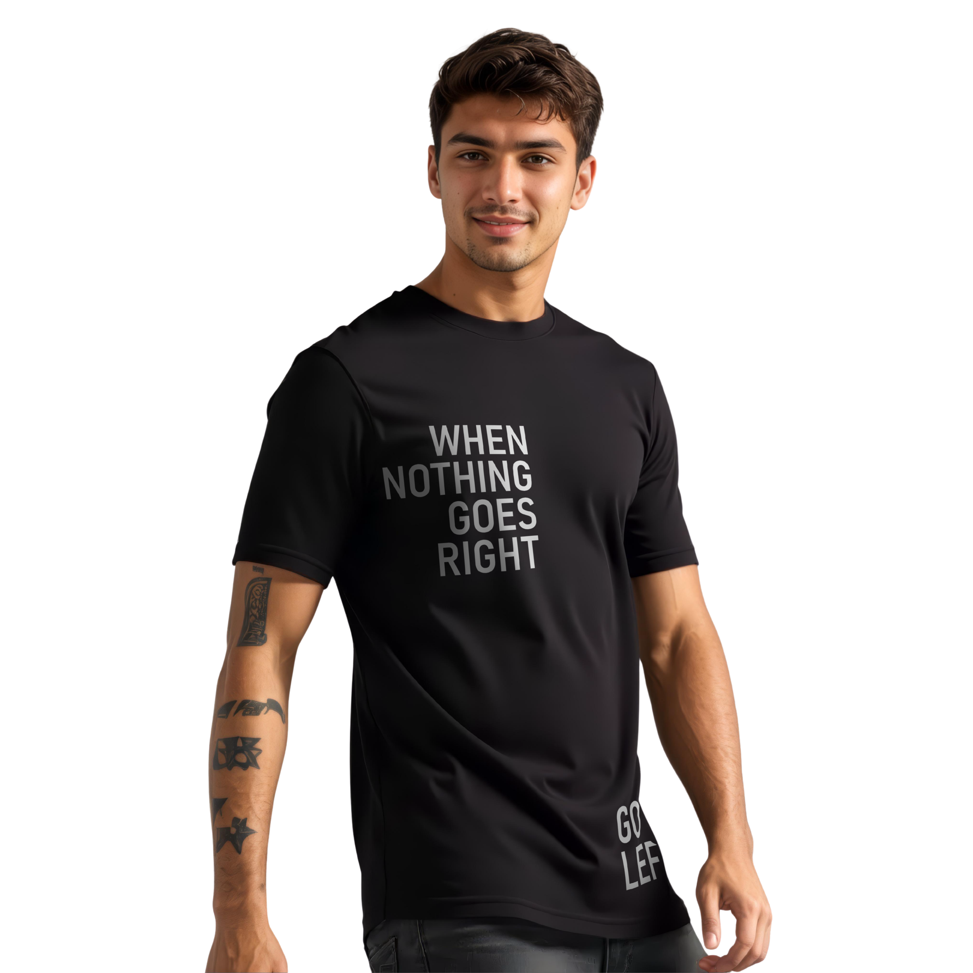 Premium Cotton Lycra T-Shirt for Men – Soft, Stretchable & Perfect Fit ( Black )