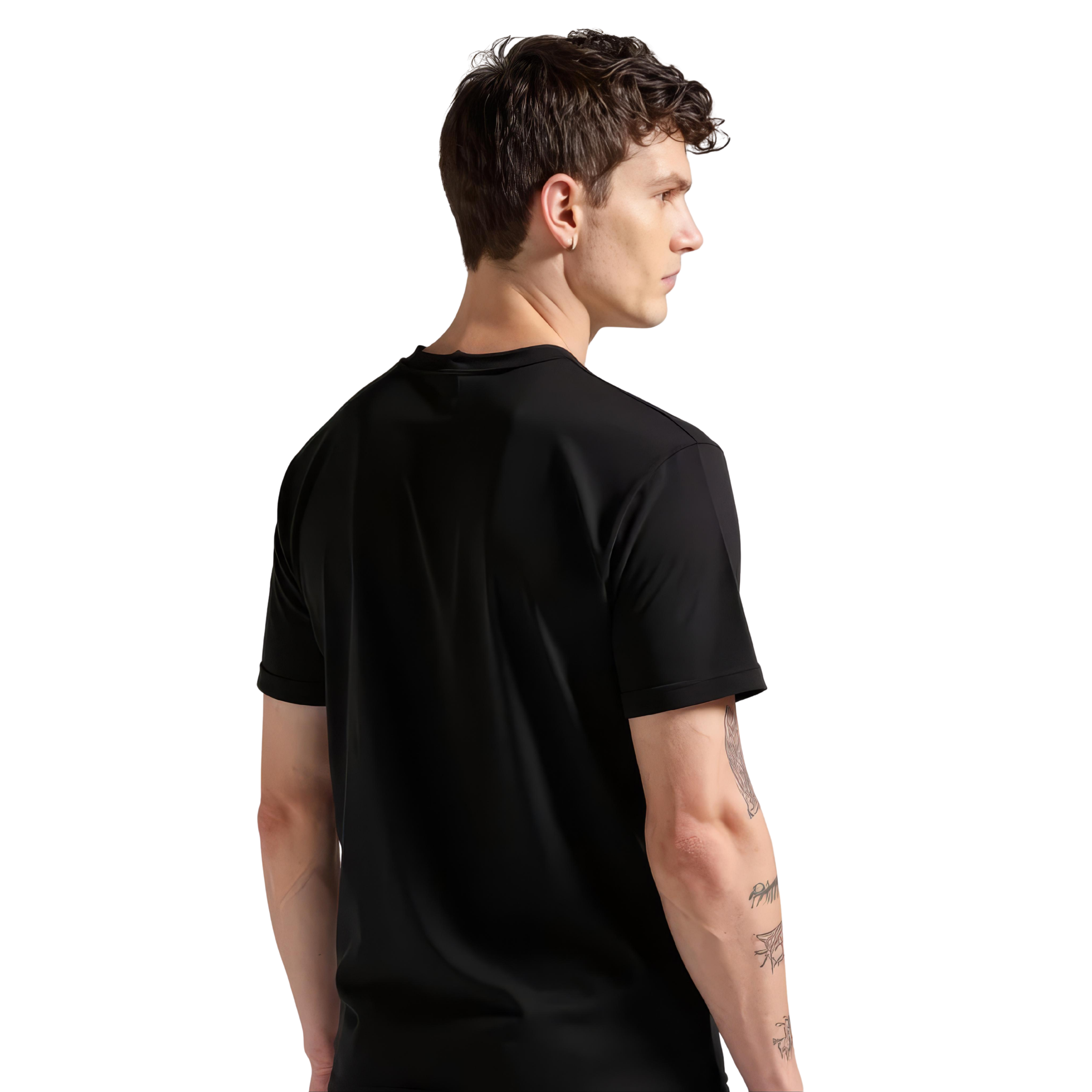 Premium Cotton Lycra T-Shirt for Men – Soft, Stretchable & Perfect Fit ( Black )