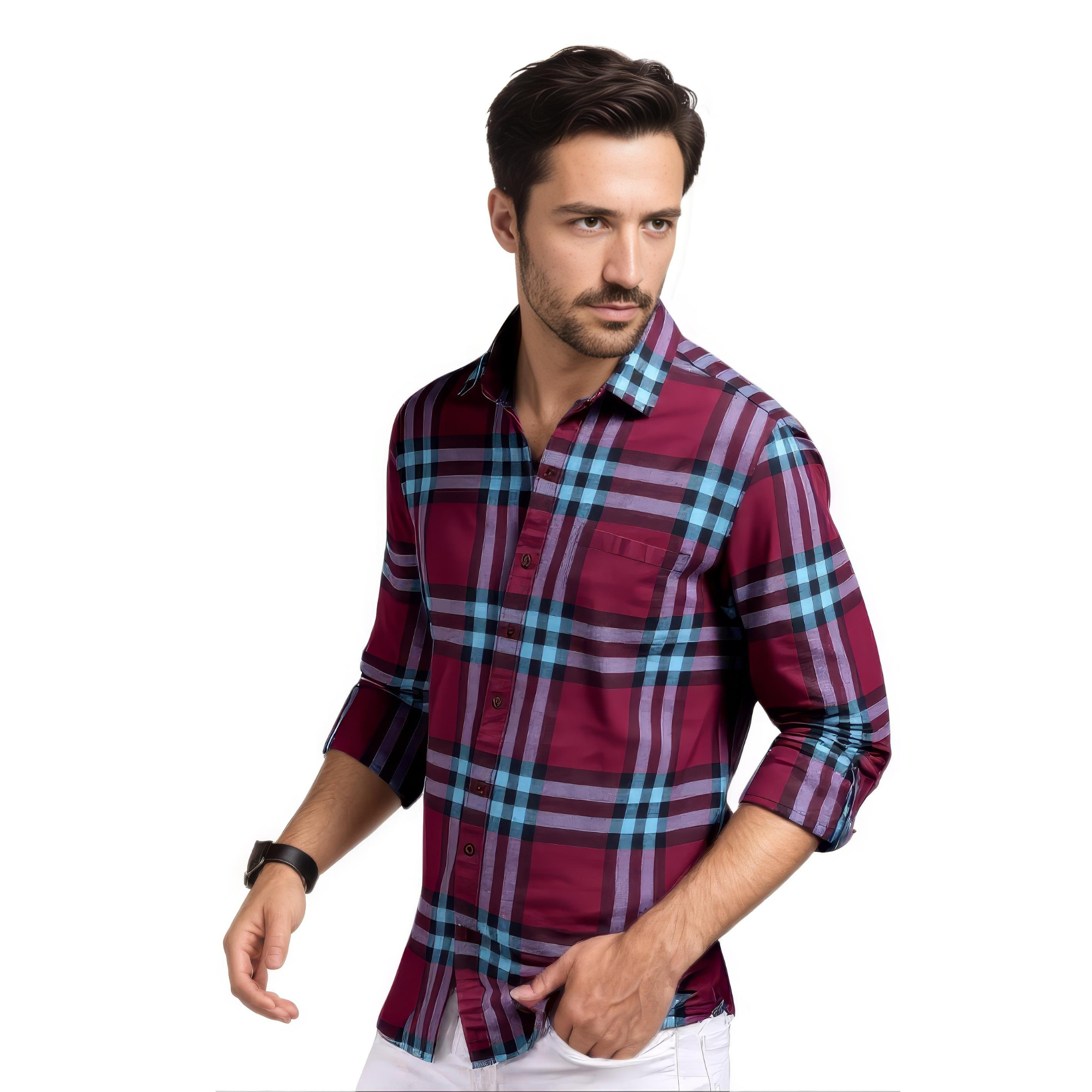 Mens Cotton Check Shirts