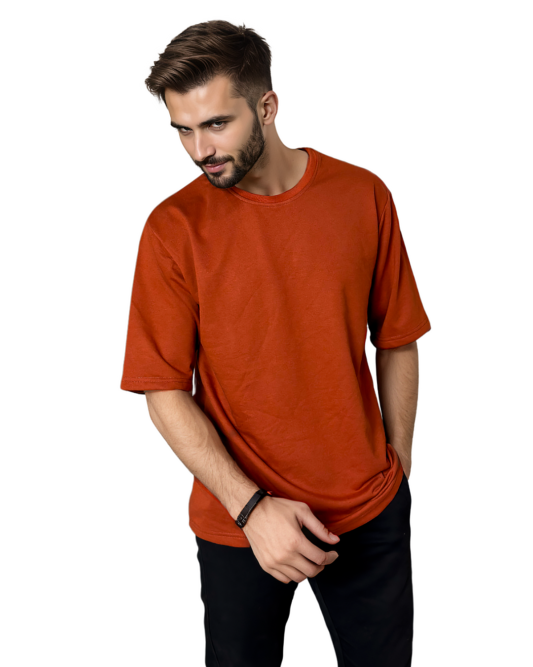 Mens Oversized Orange T-Shirt