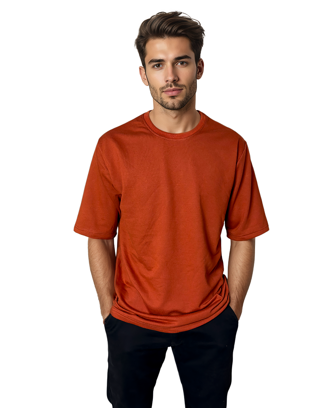 Mens Oversized Orange T-Shirt
