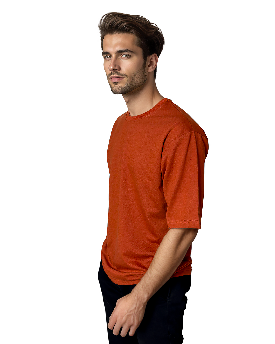 Mens Oversized Orange T-Shirt