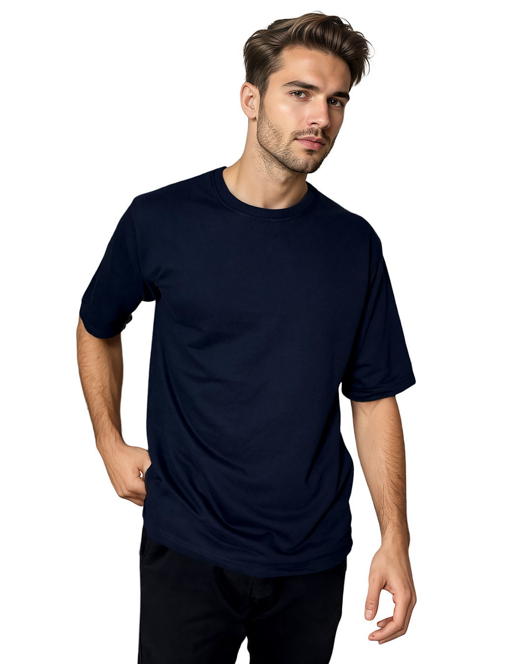 Mens Oversized Navy Blue T-Shirt